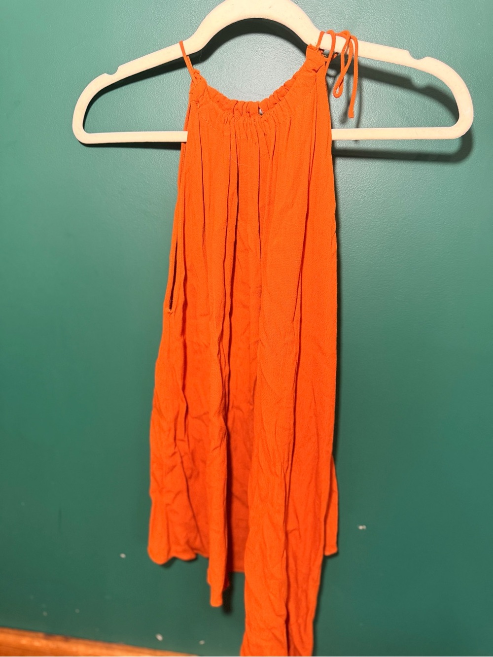 Zara Bright Orange Halter Skater Skirt